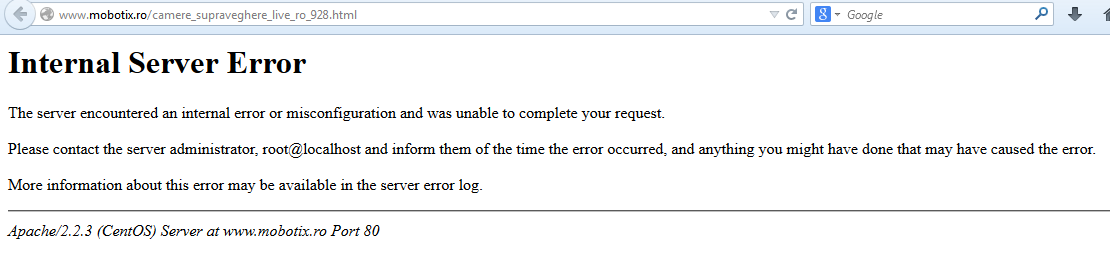 Mobotix.ro down