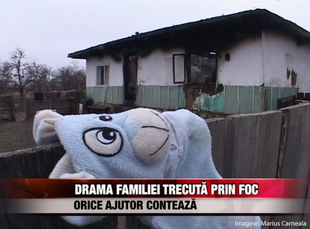 Drama familiei trecuta prin foc. Orice ajutor conteaza Incendiu Ciprian Porumbescu, Suceava, 26 noiembrie 2014