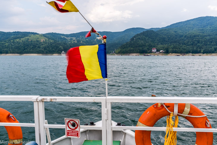 View from the deck with Romanian flag
