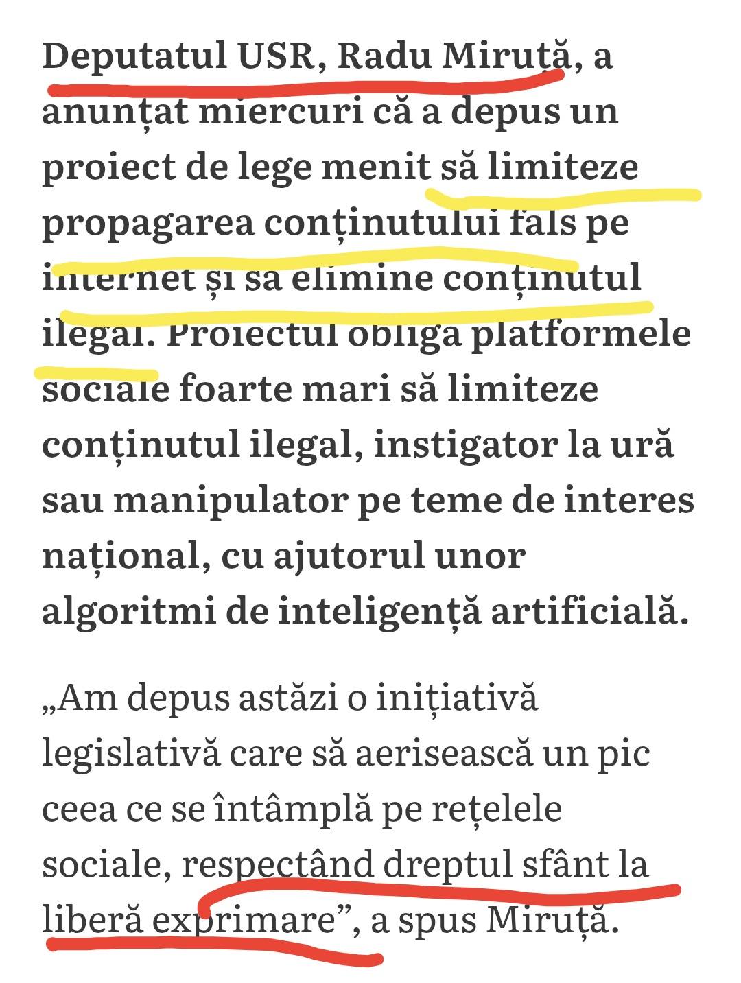 În opinia mea de nespecialist, ceea ce merită reținut din proiectul legislativ î În opinia mea de nespecialist, ceea ce merită reținut din proiectul legislativ î