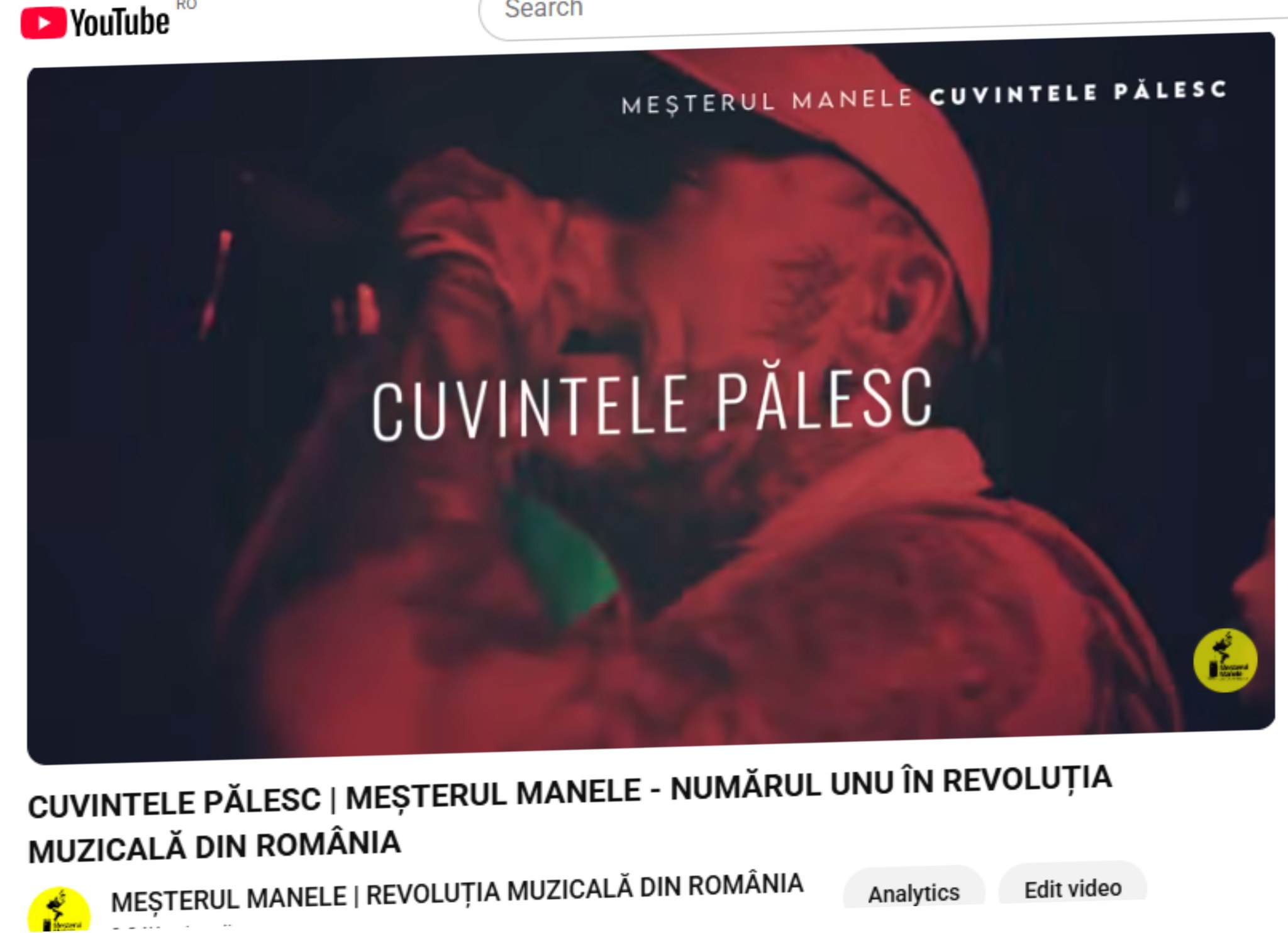 CUVINTELE PĂLESC a ieșit pe YouTube, acolo unde invit fanii și dujmanii Meșterul CUVINTELE PĂLESC a ieșit pe YouTube, acolo unde invit fanii și dujmanii Meșterul
