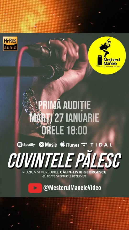 Noul single marca Meșterul Manele, CUVINTELE PĂLESC intră în primă audiție pe ca Noul single marca Meșterul Manele, CUVINTELE PĂLESC intră în primă audiție pe ca
