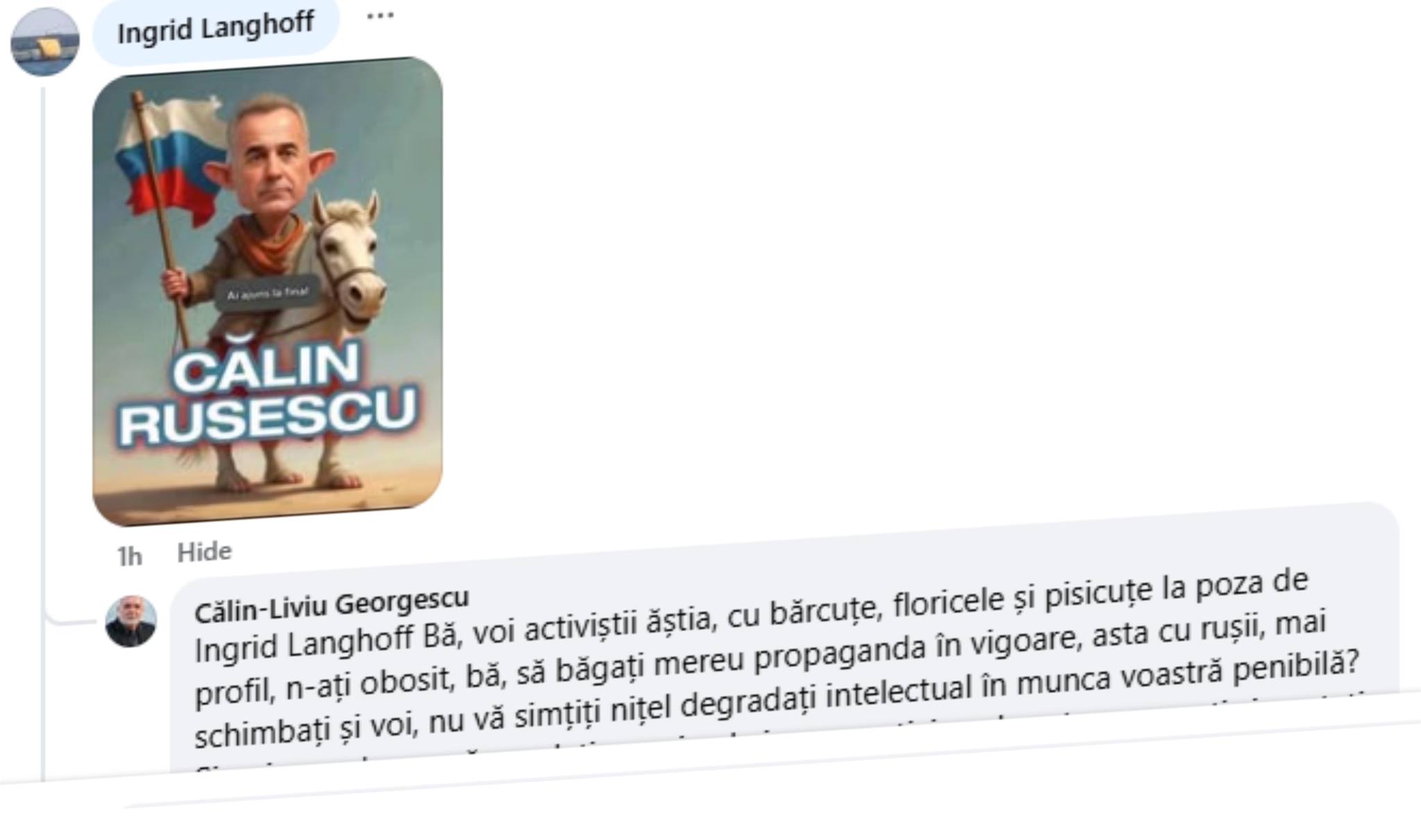 Caz clasic? Caz clasic. Nu pot să zic că am respect pentru troli, pentru activiș Caz clasic? Caz clasic. Nu pot să zic că am respect pentru troli, pentru activiș
