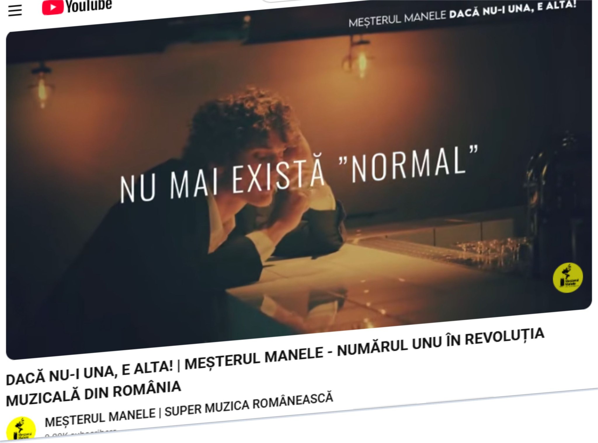 DACĂ NU-I UNA, E ALTA! a intrat în primă audiție pe canalul oficial YouTube al M DACĂ NU-I UNA, E ALTA! a intrat în primă audiție pe canalul oficial YouTube al M