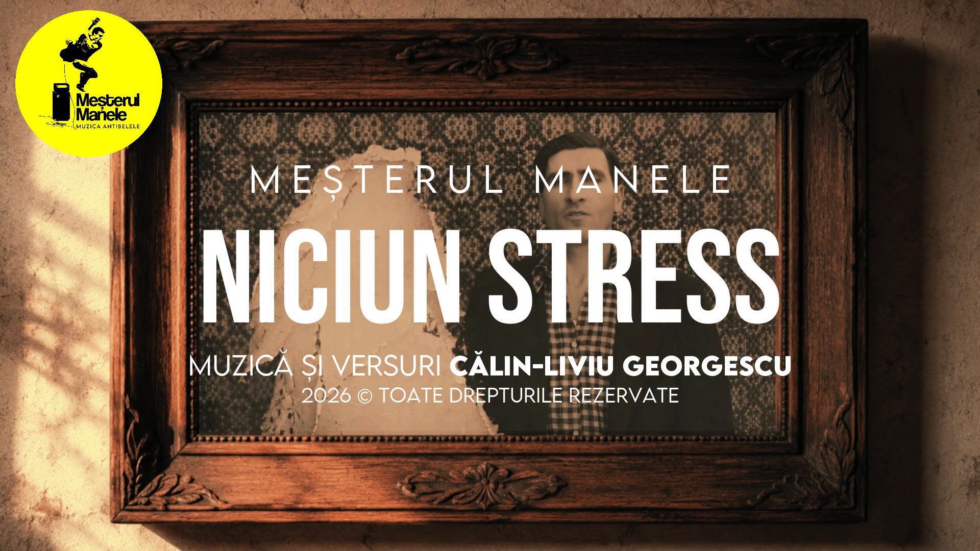 Primă audiție cu superhitul NICIUN STRESS de la orele 17:00, pe canalul video Me