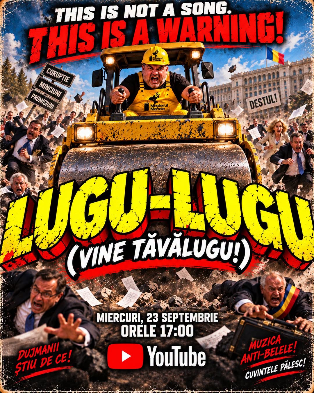 Vânjosul superhit LUGU-LUGU intră în primă audiție azi, miercuri, 23 septembrie,